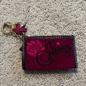 Juicy Couture Burgundy Key Holder with Gold Accents